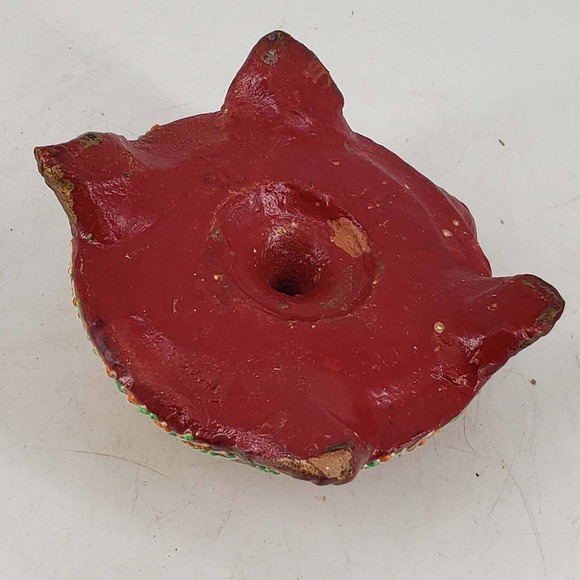 Hand Made Colorful Fold Art Clay Pottery Turtle figurine - Picture 3 of 3